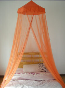 orange mosquito net