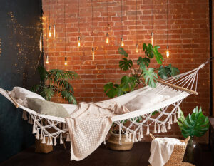 fabric,hammock,in,the,interior,,hanging,hammock,in,the,room,